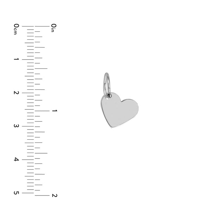 Mini Slanted Heart Engravable Charm