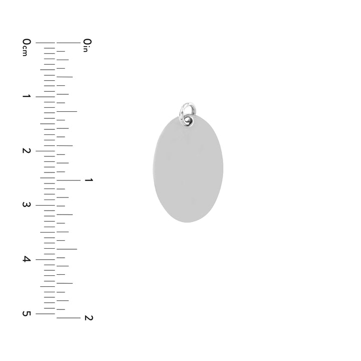 Small Oval Engravable Charm