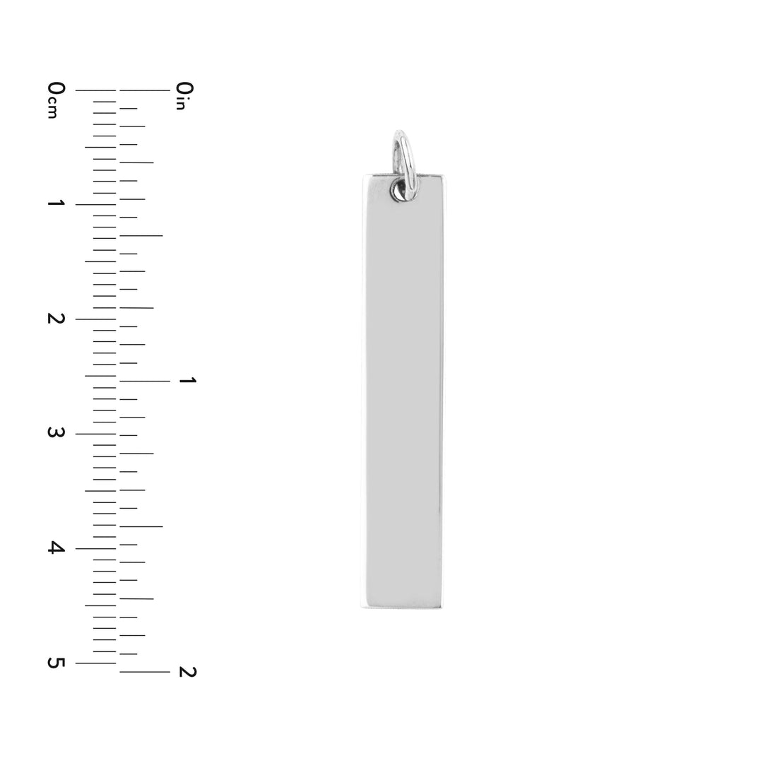 Long Vertical Bar Engravable Charm