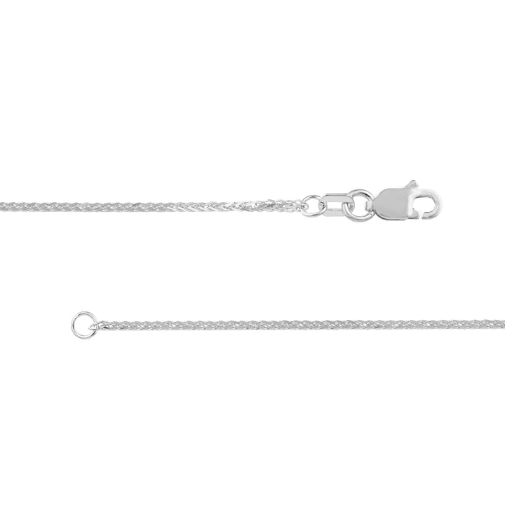 1.25mm D/C Square Wheat Chain with Lobster Lock