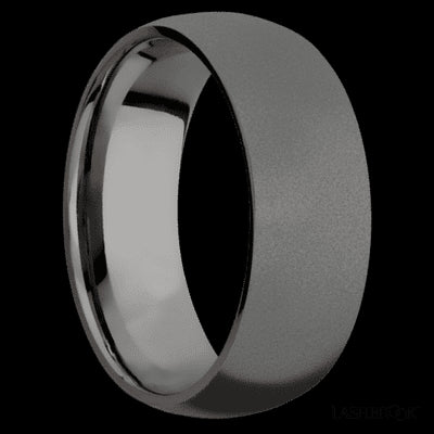 8 mm wide Domed Tantalum Noir band.