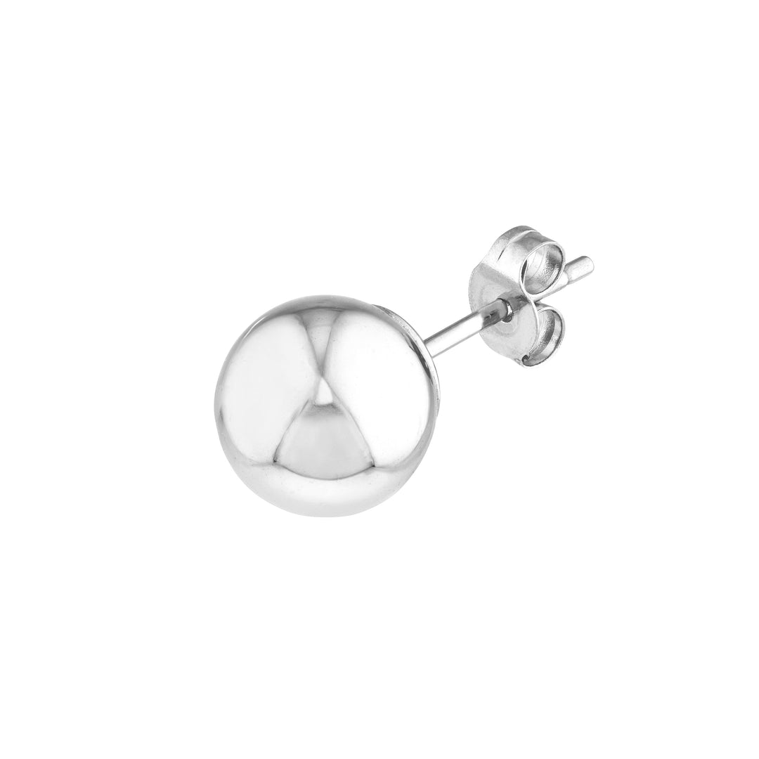 7mm Polished Ball Stud Earrings