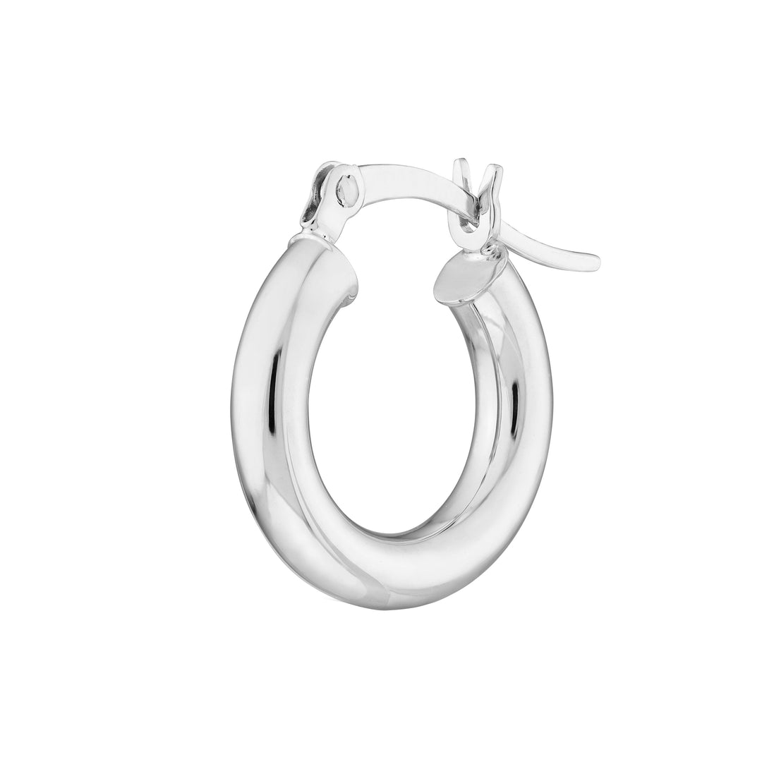 3mm x 15mm Polished Hoop Earrings