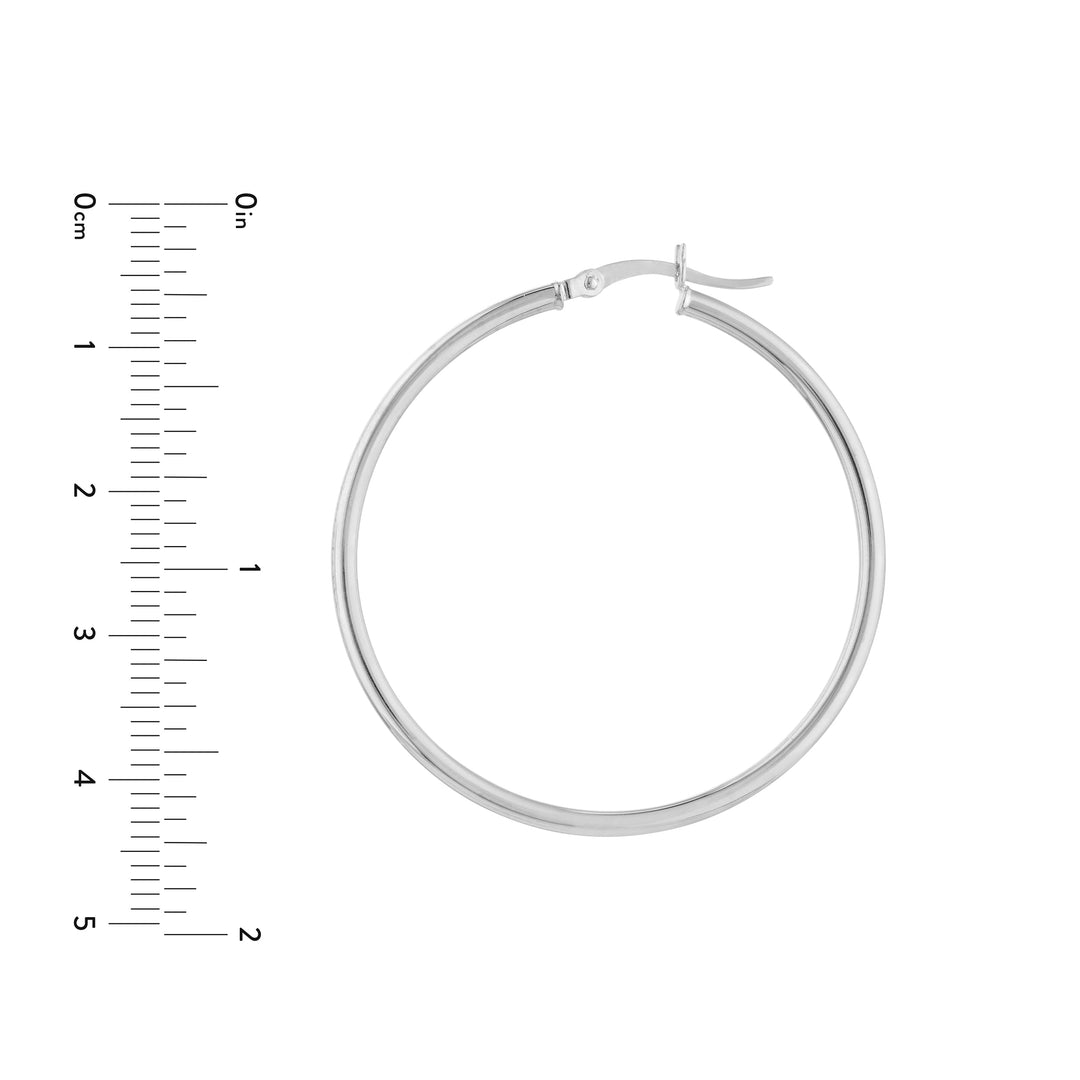 2mm x 40mm Polished Hoop Earrings