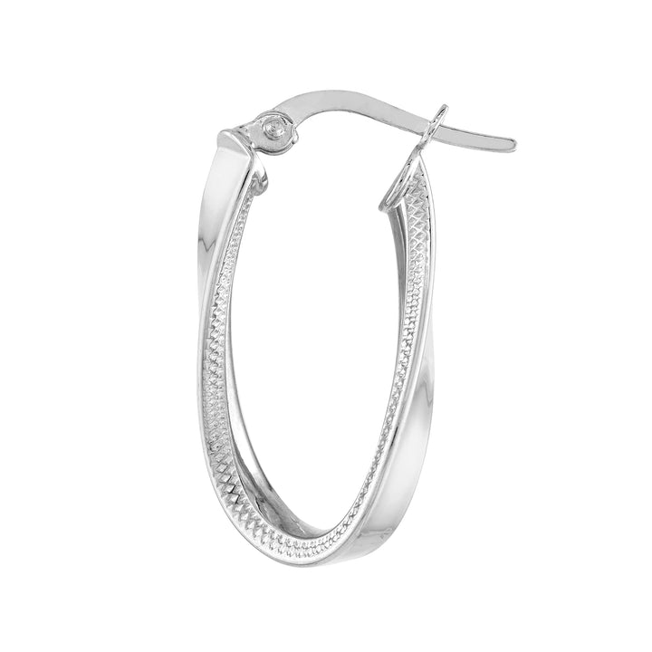 Curved Oval Hoop Earrings