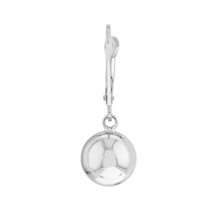 10mm Polished Ball Earrings on Leverback