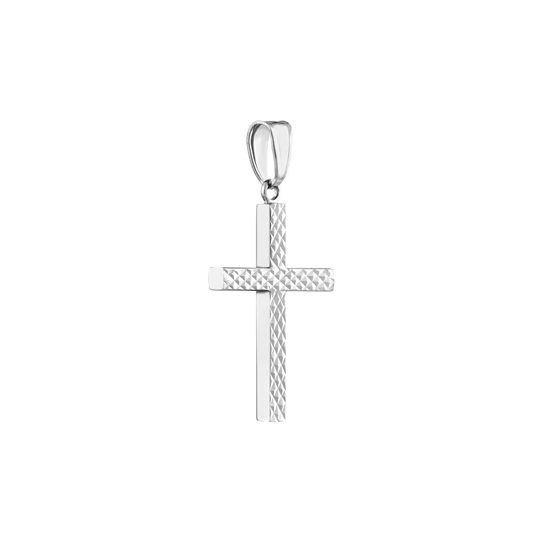 Reversible D/C and Polished Cross Pendant