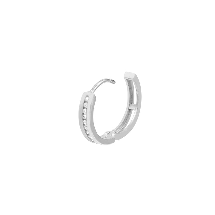 Reversible CZ Hoop Earrings