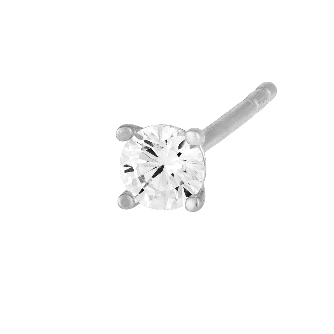 4mm CZ Stud Earrings