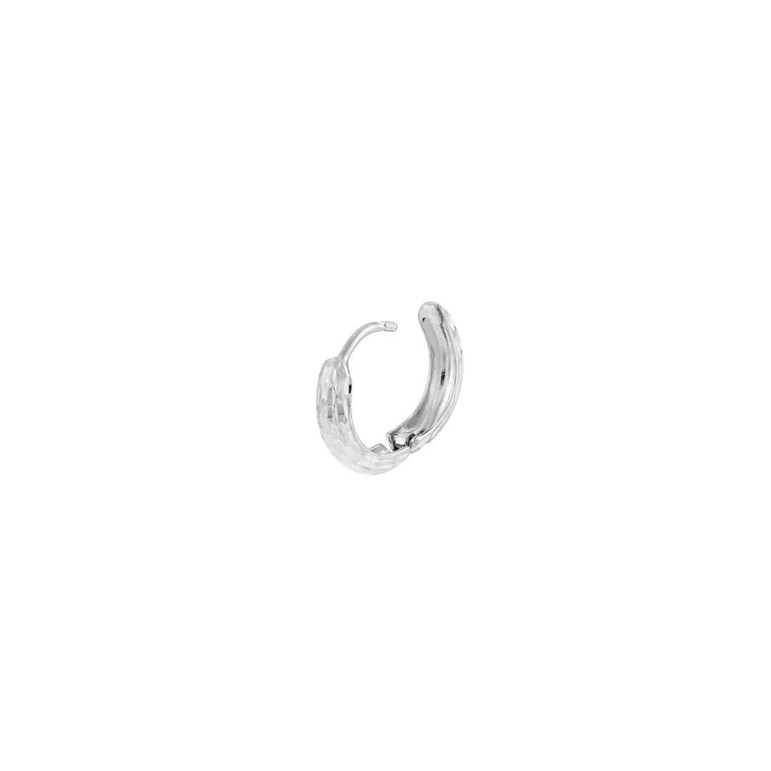 Diamond-Cut Front Hoop Earrings