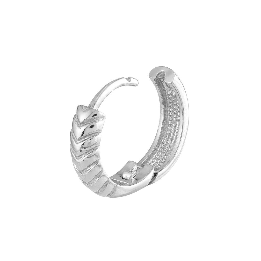 Chevron Twisted Hinge Hoops