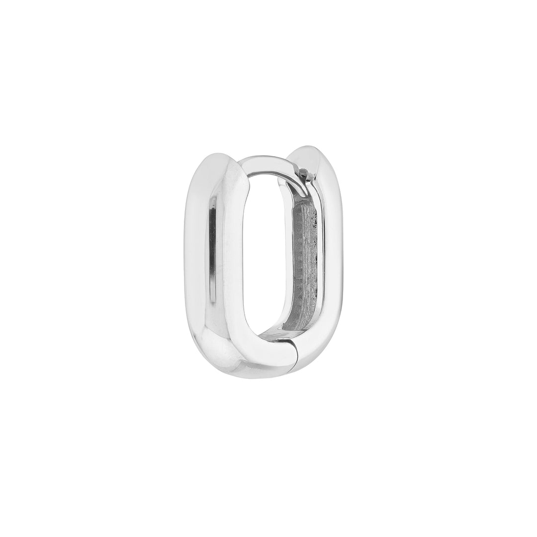 12mm Oblong Polished Mini Hoops