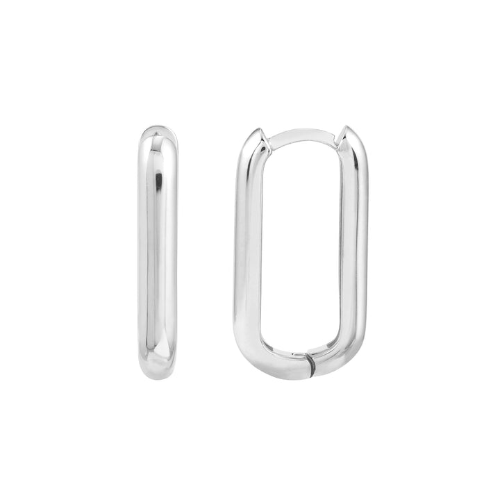 20mm Oblong Polished Mini Hoops