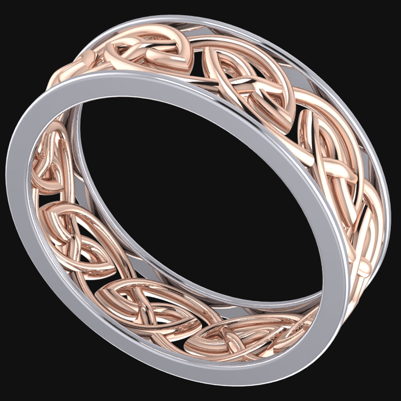 14k-two-tone-gold-celtic-knot-bvw-jewelers-fine-engagement-rings-and-custom-designs-3 - BVW Jewelers - Fine Engagement Rings & Custom Designs