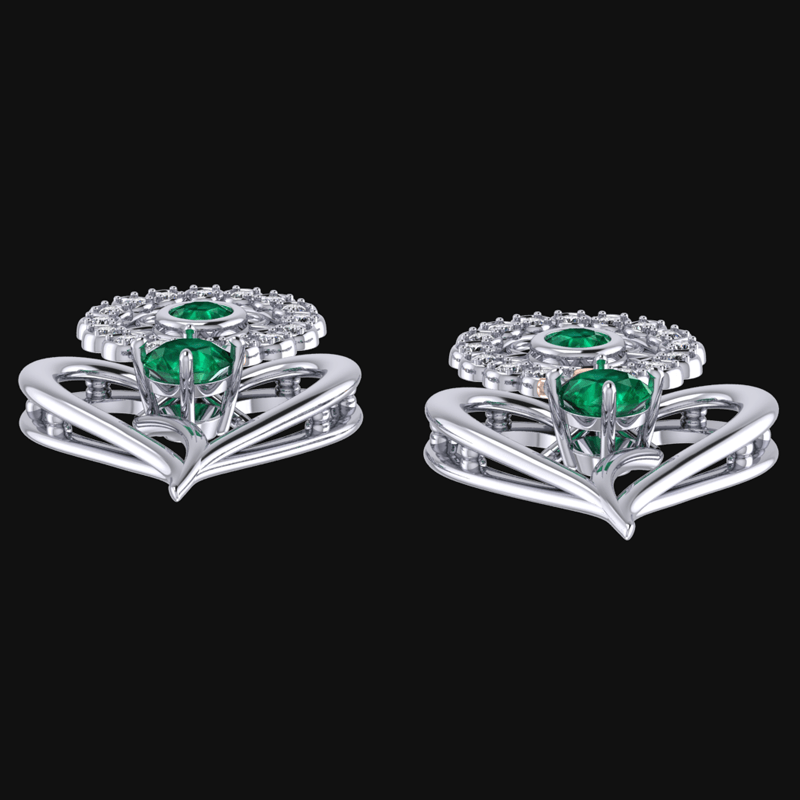 Drop Emerald and Diamond Dangle Earrings - BVW Jewelers - Fine Engagement Rings & Custom Designs